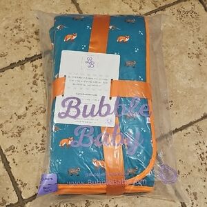 Bubble Baby Bamboo Blanket 70x50 Ctitters Teal And Pumpkin New In Bag